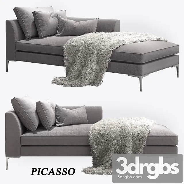 The Sofa and Chair Company Picasso Chaise Lounge 3D Model Download