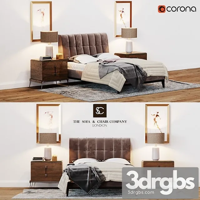 The Sofa Chair Company Alexandr Bed 3D Model Download