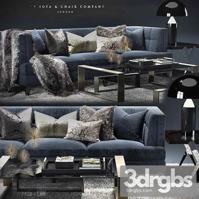 The Sofa Chair Company Preston 3 Seater 3D Model Download