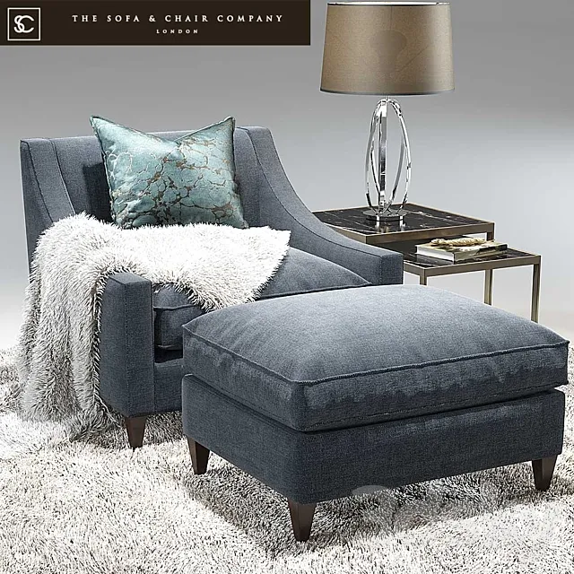 The Sofa & Chair Company set 04 3D Model