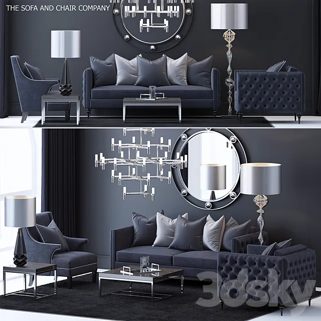The Sofa & Chair Company Set 4 3DModel The Sofa & Chair Company Set 4 3DModel