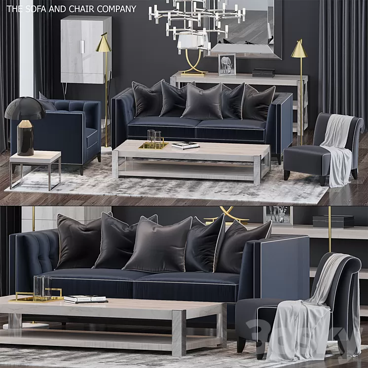 The Sofa & Chair Company Set 6 3D Model