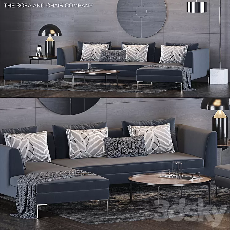 The Sofa & Chair Company Set 8 3D Model