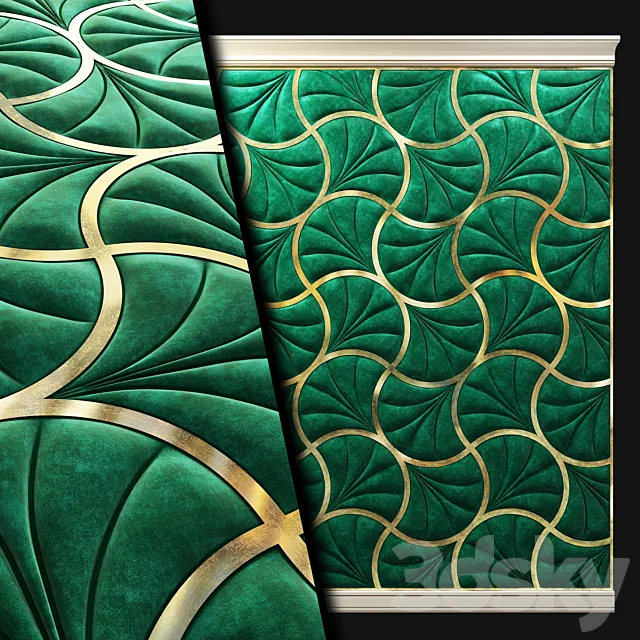 The soft decorative panel for walls. 3D Model The soft decorative panel for walls. 3D Model