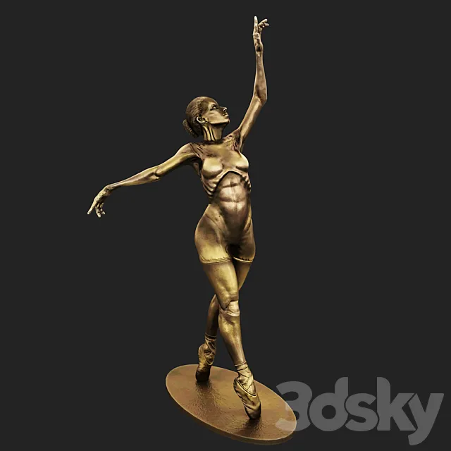 The statuette of a ballerina 3D Model