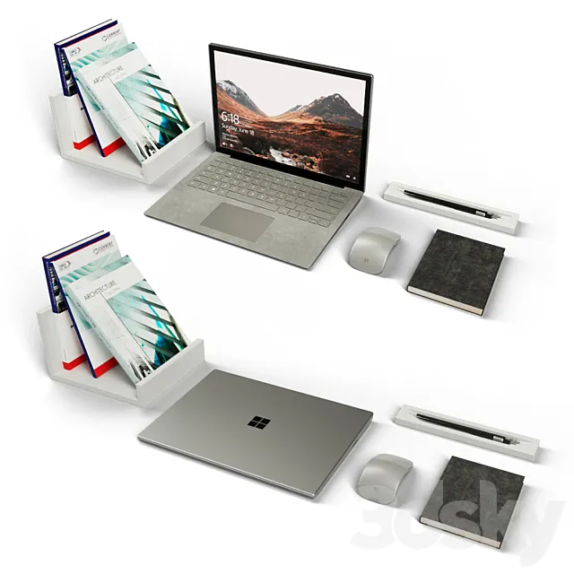 The student workplace 3D Model