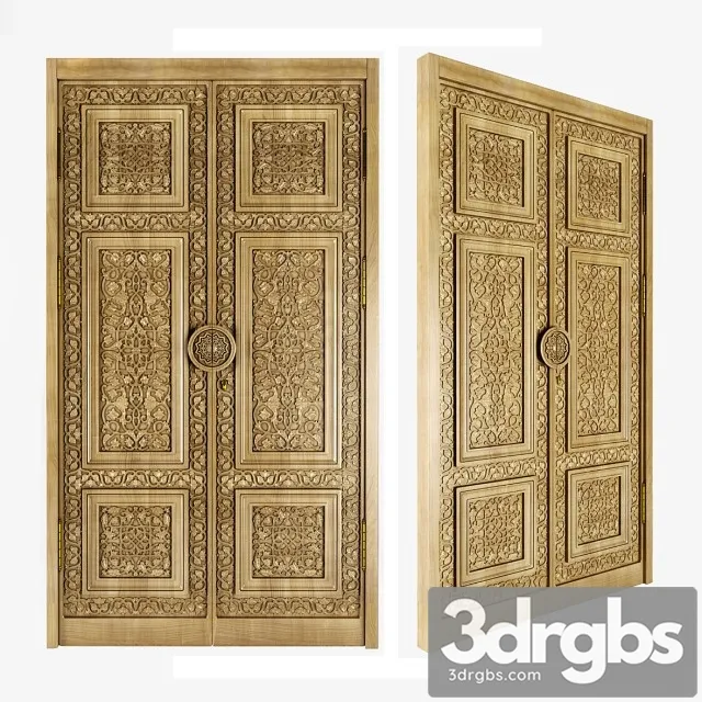 The Uzbek Carved Door 3D Model Download