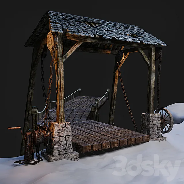 The vertical lift bridge (old) 3D Model The vertical lift bridge (old) 3D Model