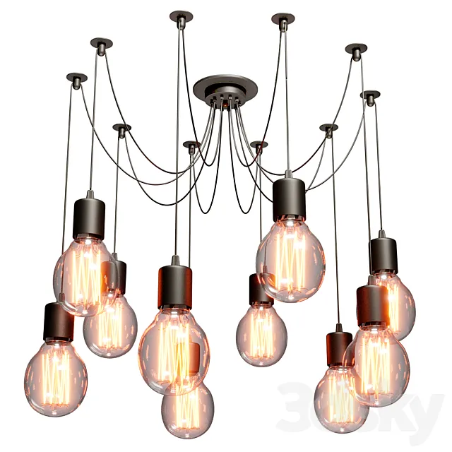 The Warmly Spider Chandelier 3D Model The Warmly Spider Chandelier 3D Model