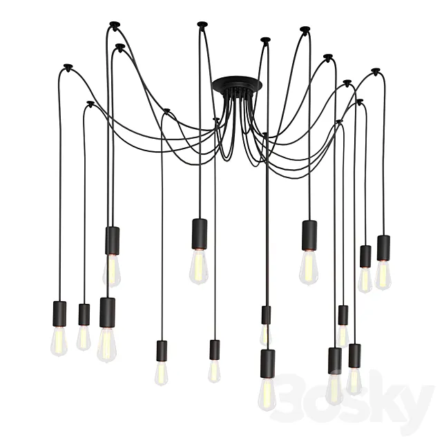 The warmly spider chandelier 3D Model