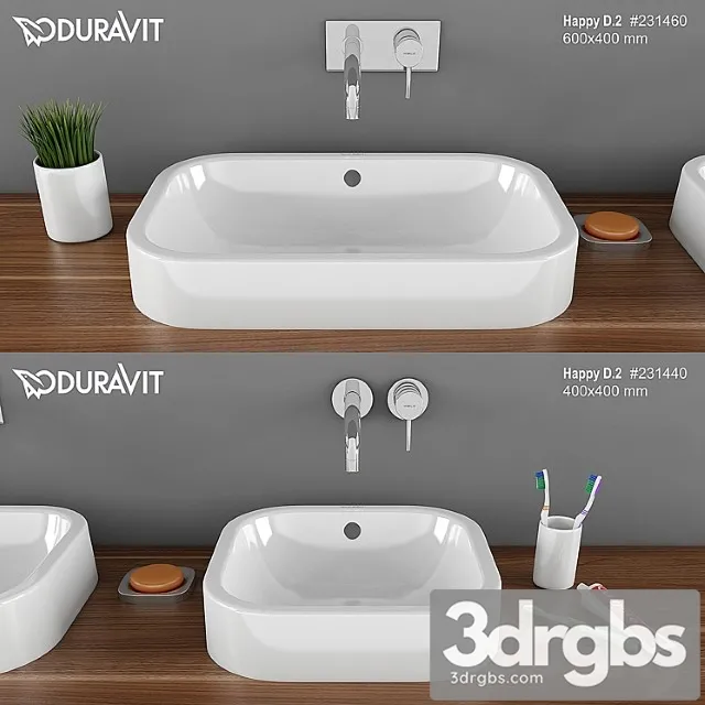 The Washbasin Duravit Happy D2 3D Model Download The Washbasin Duravit Happy D2 3D Model Download