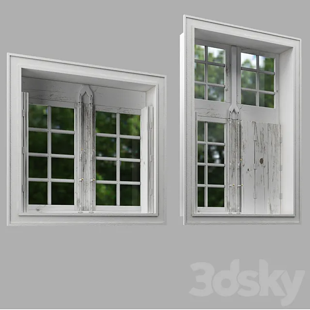 The windows in the style of Provence. 3D Model