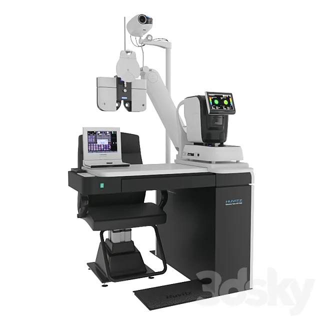 The workplace of the ophthalmologist Huvitz – HRT-7000 3D Model