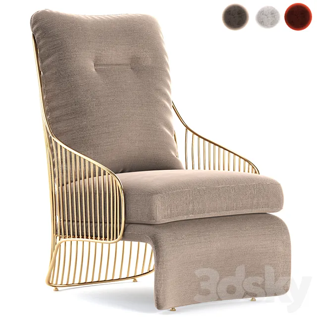 The_new_Minotti_armchair_designed_by_Rodolfo_Dordoni 3D Model
