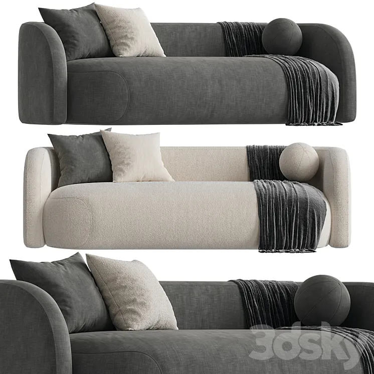 Theo Sofa Family 3D Model Free Download