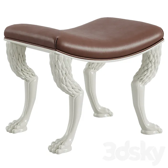 Theodore Alexander NOB HILL STOOL 3DModel Theodore Alexander NOB HILL STOOL 3DModel