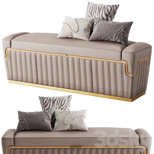 Theodore Alexander Vaughn bench 3D Model Theodore Alexander Vaughn bench 3D Model