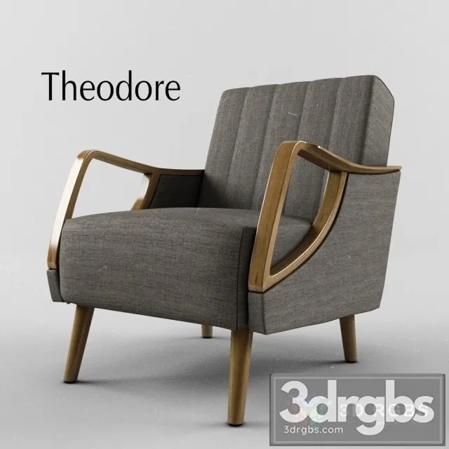 Theodore Armchair 3D Model Download Theodore Armchair 3D Model Download