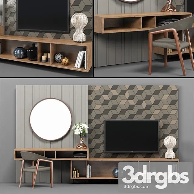 Thermo with tv stand 02 3D Model Download