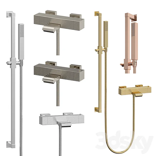Thermostatic bath or shower faucet Stella Casanova 3D Model
