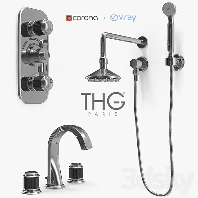 THG Paris – Jaipur shower set 3D Model