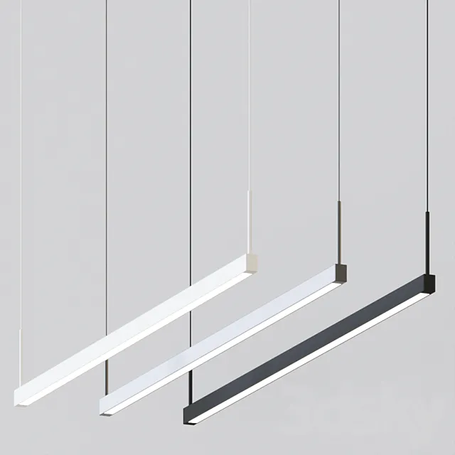 Thin-Line Led Pendant by Sonneman Lighting 3D Model Thin-Line Led Pendant by Sonneman Lighting 3D Model