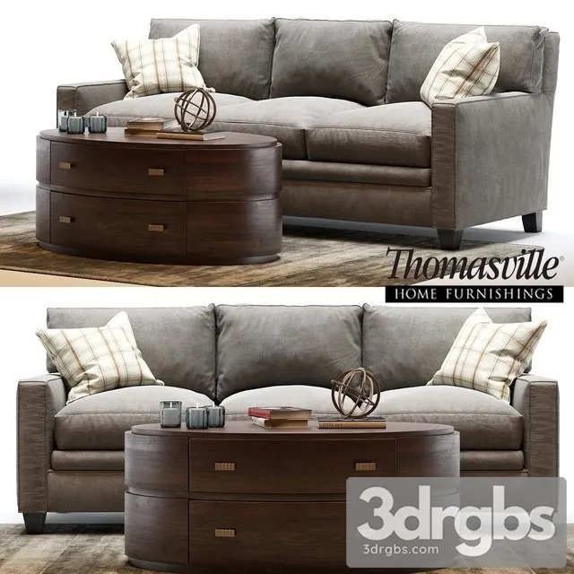 Thomasville Mercer Sofa 01 3D Model Download