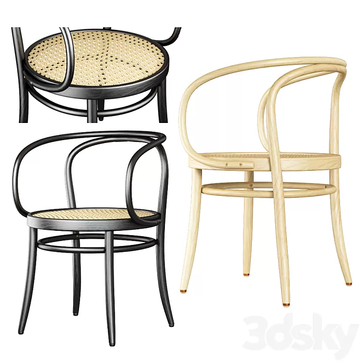 Thonet 209 Armchair. 3D Model