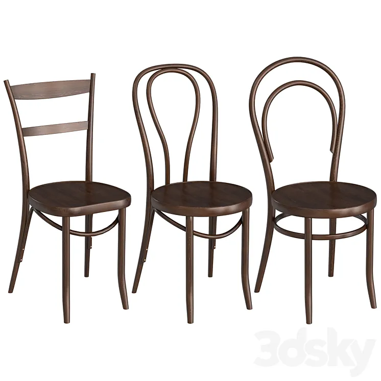 Thonet Chairs 3D Model Free Download