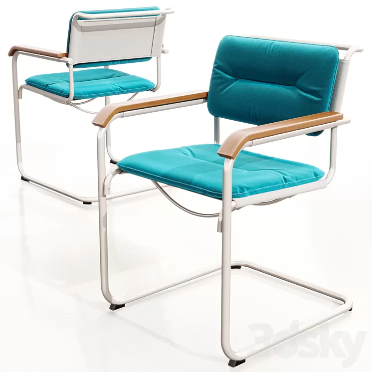 Thonet S 34 N with cushion 3D Model