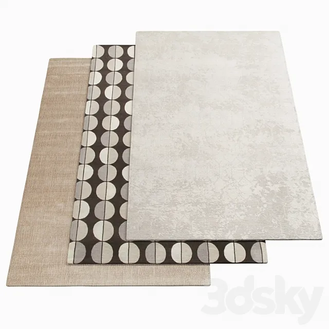 Three carpets AMINI_5 3D Model Three carpets AMINI_5 3D Model