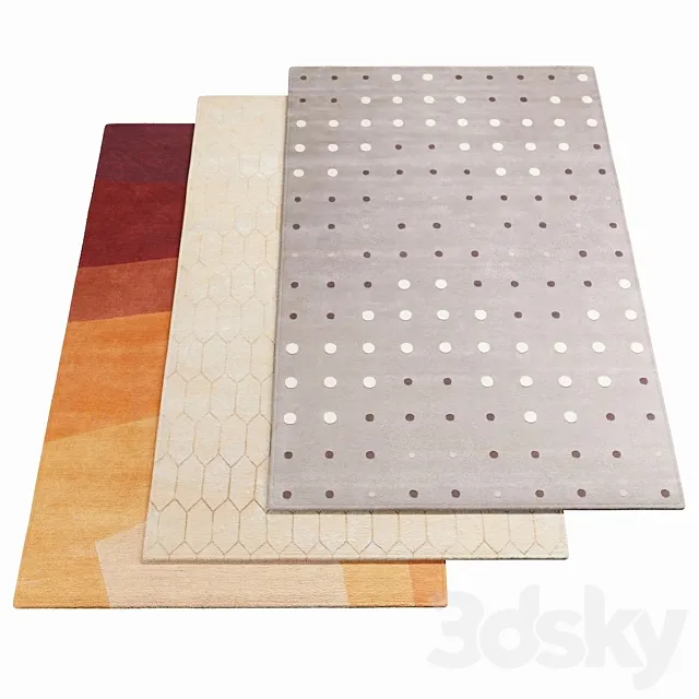 Three rugs Amini-007 3D Model