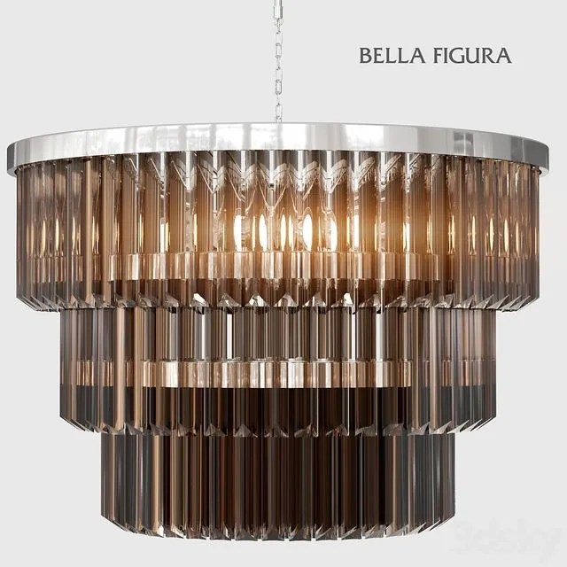 THREE TIER DRUM CHANDELIER (vray + corona) 3D Model