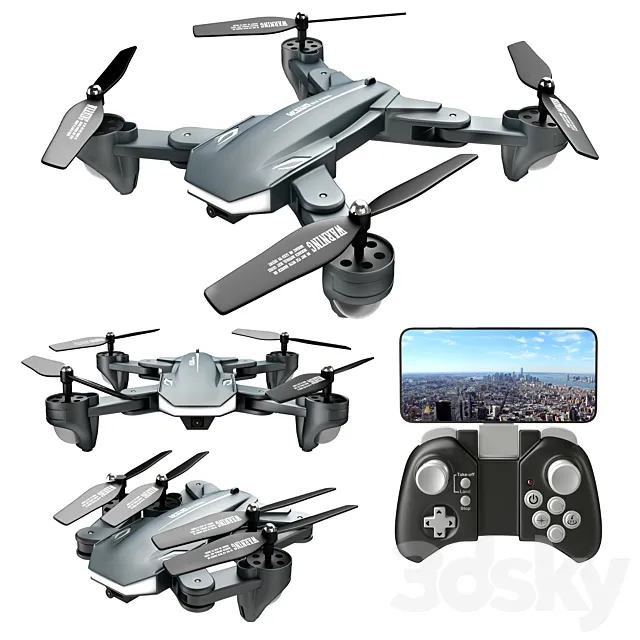 Tianqu Visuo XS816 Drone 3DModel Tianqu Visuo XS816 Drone 3DModel
