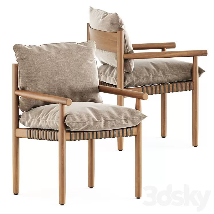 Tibbo Armchair by Dedon 3D Model Free Download