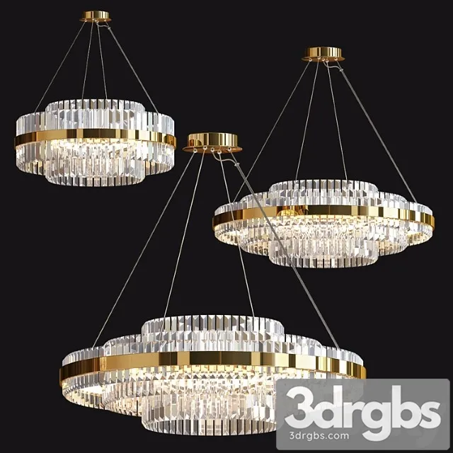 Tiered Crystal Led Chandelier 3D Model Download