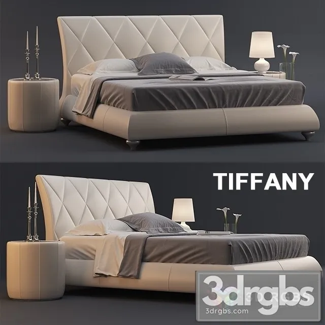 Tiffany Bed 3D Model Download