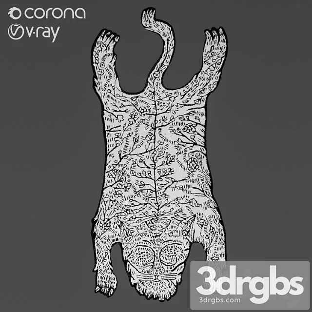 Tiger big rug 3D Model Download