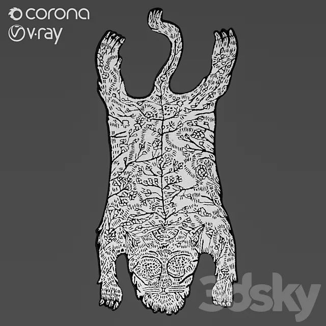 Tiger big rug 3DModel Tiger big rug 3DModel