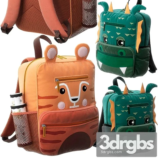 Tiger Dragon Backpack 3D Model Download
