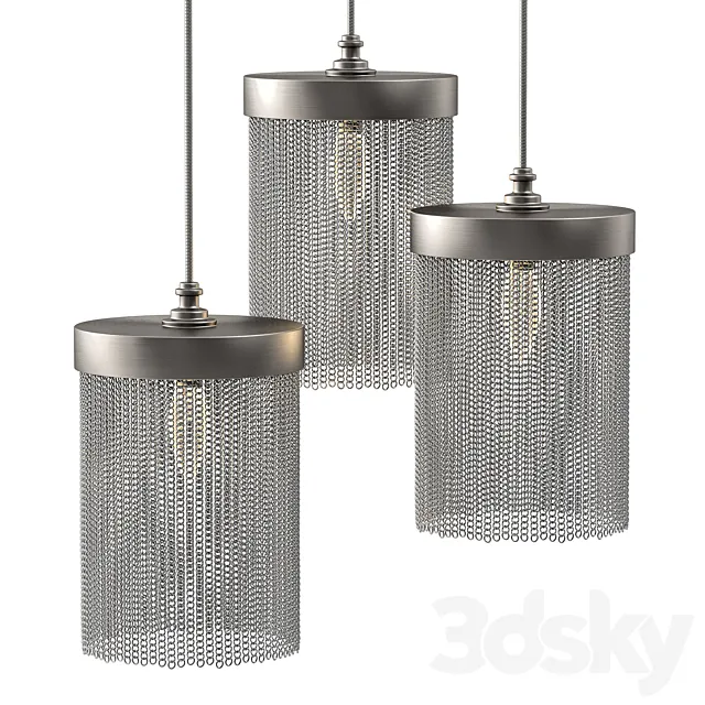 Tigermoth lighting – Silver chain mini pendant 3D Model