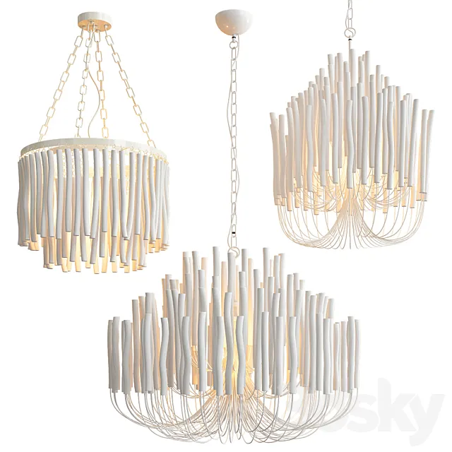 Tilda Chandelier Collection – 3 type 3D Model Tilda Chandelier Collection – 3 type 3D Model