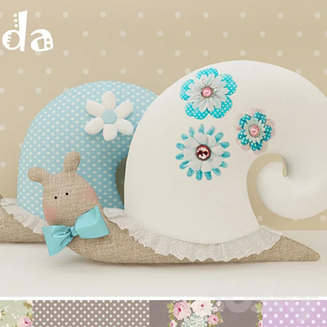 Tilda Snail soft toy 3D Model Tilda Snail soft toy 3D Model