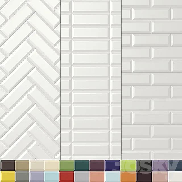 Tile APE Loft (3 layouts 24 colors). 3D Model Tile APE Loft (3 layouts 24 colors). 3D Model