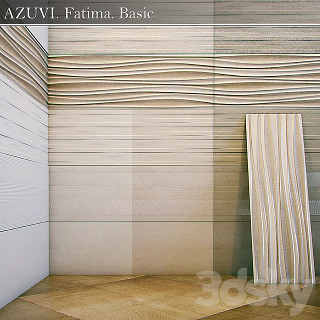 Tile AZUVI. Fatima Series Basic. 3D Model Tile AZUVI. Fatima Series Basic. 3D Model