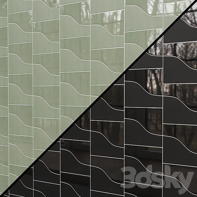 Tile Ceramic CURVE Equipe Ceramicas 3D Model Tile Ceramic CURVE Equipe Ceramicas 3D Model