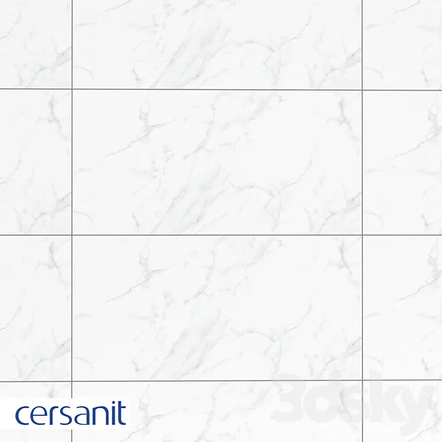 Tile Cersanit Calacatta White 29.8×59.8 KTL051 3D Model