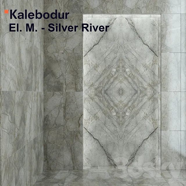 Tile Kale Elegant Marbles – Silver River 3DModel Tile Kale Elegant Marbles – Silver River 3DModel