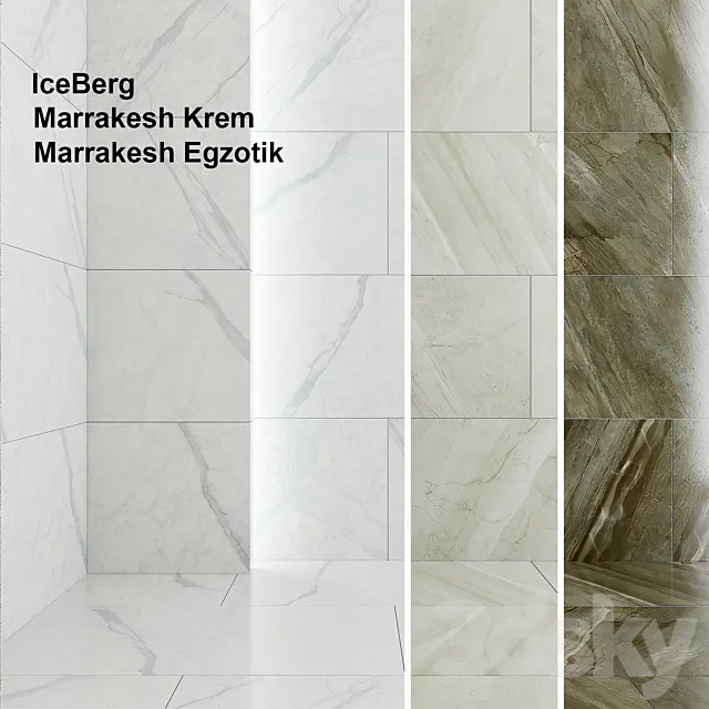 Tile Kale IceBerg Marrakesh Krem Egzotik 3DModel Tile Kale IceBerg Marrakesh Krem Egzotik 3DModel