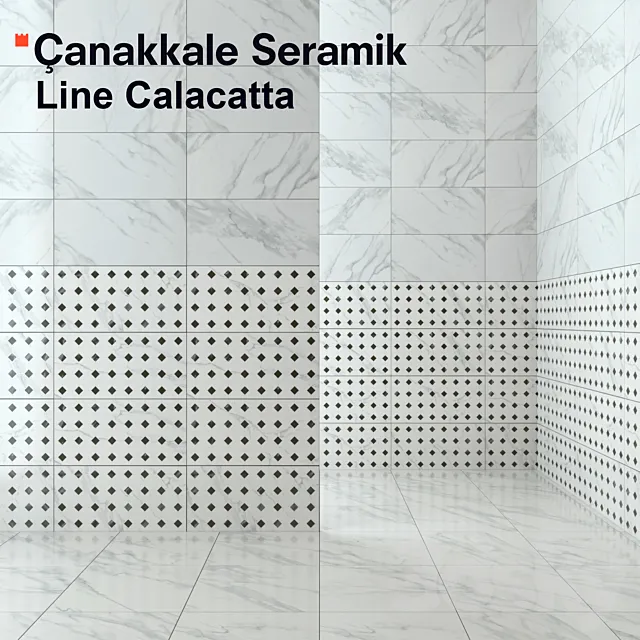 Tile Line Calacatta 3D Model Tile Line Calacatta 3D Model